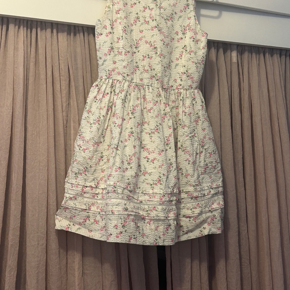 Polo by Ralph Lauren White and Pink Floral Kids Dress